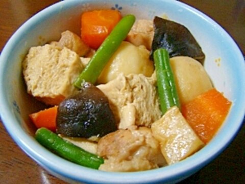 冷凍豆腐で筑前風煮物